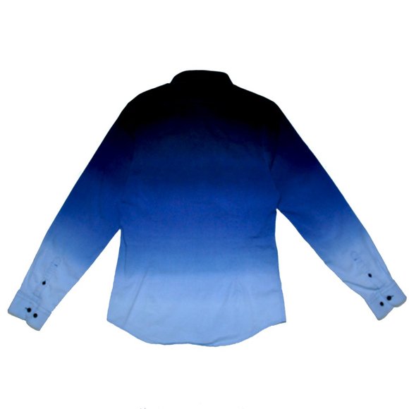 Express Blue Fade Fitted Shirt Limited Edition 1MX - Picture 3 of 4